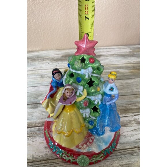 Disney Princess Porcelain Christmas Figurine Belle Cinderella Snow White LightUp - Picture 4 of 12